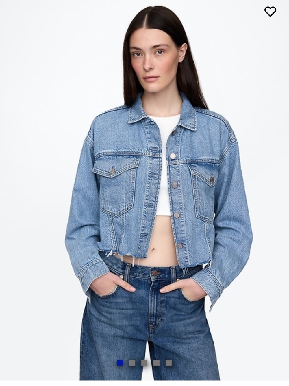 GAP Light Blue Denim Jacket. New with tags, never worn. Cropped Jacket.